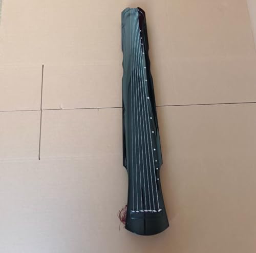 ROJDFCNBW ChinesischTraditionelle handgefertigte Guqin für A Guqin Old Paulownia 7-Saiter Nylon Stahldraht Schwarz Chinesisches Saiteninstrument