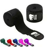 Bandagen Boxen 5 Meter Halbelastisch und mit Daumenschlaufe. Box Bandagen für Männer und Frauen (Kickboxen, Muay Thai, MMA, Kampfsport, Fitboxen). Atmungsaktive Boxing Bandage (Schwarz)