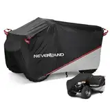 Neverland Quad Abdeckplane ATV Abdeckung,Wasserdicht Innen und Außen Verwendbar Abdeckung für Quad Cover Schnalle Schneesicher Staubdicht Quadplane Schwarze und Silberne Spleiße 256 * 110 * 120cm