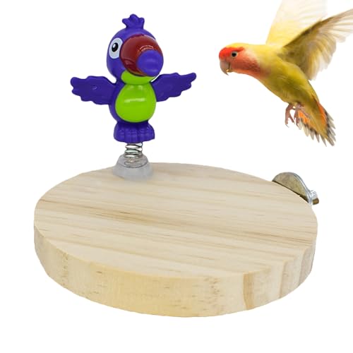 Bird Stand Playground - Naturholzbarsch Für Sittiche Cockatiels Conures | Spielen Sie Fitnessstudio Mit Fütterung Tassen Leitern Spielzeug, Trainingszentrum Für Kleine Mittlere Vögel Käfigzubehör