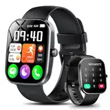 Smartwatch Herren Damen, 1,91"HD Touch Smart Watch mit Bluetooth Anrufe, Fitness Tracker 120+ Sportmodi, Herzfrequenz SpO2 Schlafmonitor Schrittzähler, IP68 Wasserdicht Fitnessuhr für Android iOS