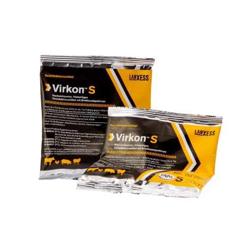 Virkon S Desinfektionsmittel 2x 50g Sachets - Breitbanddesinfektion gegen Viren, Bakterien & Pilze - Für Flächen- und Wasserdesinfektion - Geruchsfrei & Ohne Aldehyde