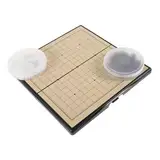 GETAJGHSD 1 Set Go Backgammon Set Chinesische Spiele Go Game Trainingsset Magnetisches Go Spiel Schachbrett Set Brettspiele Für Erwachsene Klassische Brettspiele Schachspiele Für