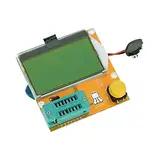 Hailege LCR-T4 Multifunktionales Messgerät Widerstand Kondensator Diode MOS Röhre SCR Transistor ESR Meter Tester 9V 128 * 64 Gelb Grün LCD