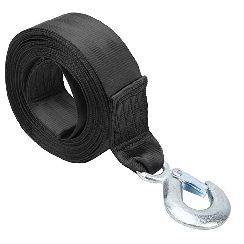 Alomejor Windenriemen Hochfestes Polyester Yacht Windenriemenanhänger Windenwechselband mit Haken