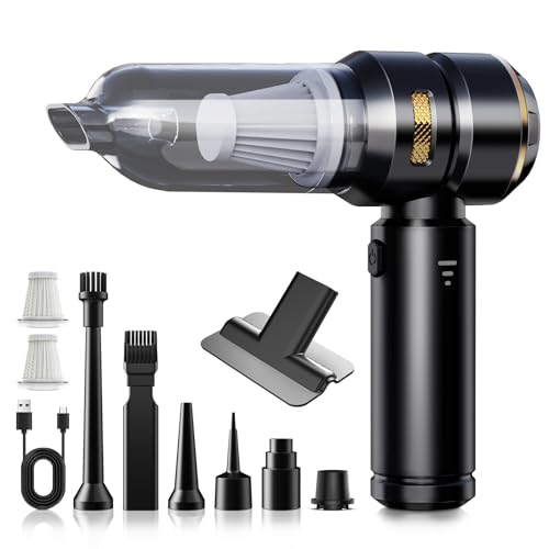KITBEZN Handstaubsauger, 3-in-1 Handstaubsauger Akku, 18000PA Auto Staubsauger Stark mit Bürstenloser Motor, Nass und Trocken Mini Handstaubsauger Kabellos für Auto Haus Küche,6000mAh