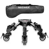 NEEWER Fotografie Professionelle Heavy Duty Stativ Dolly, Stativräder mit Gummirädern und verstellbaren Beinbefestigungen,Stativ wagen für Canon Nikon Sony DSLR Kamera Camcorder Foto Videobeleuchtung