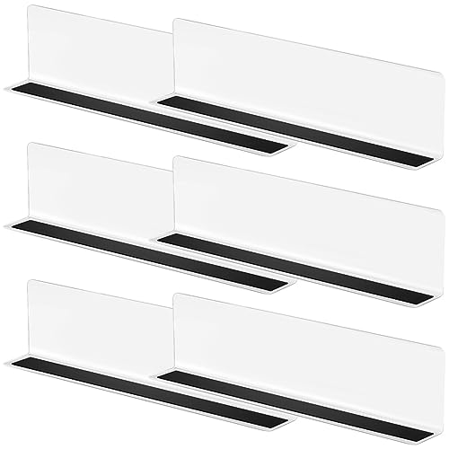 Garneck 6 Stück Regalteiler Warenschindeln Supermarktregal Schubladenteiler Regalorganisator Schubladenteiler Regale Regalhalter Warenteiler Klarer Warenladen Das Haustier