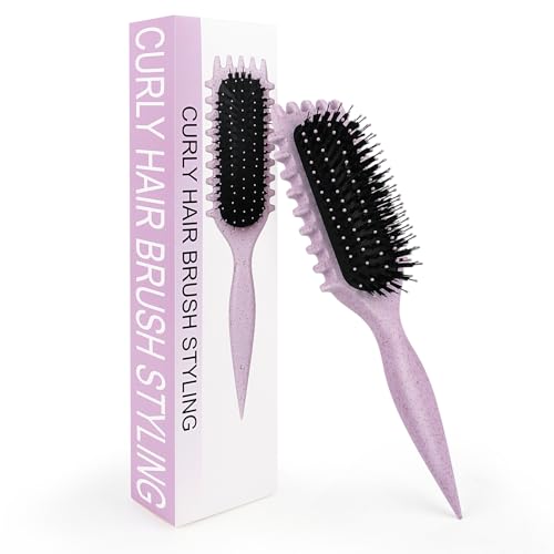 AWAMRWA Lockenbürste, Curly Hair Brush, Bounce Curl Brush zum Kämmen und Formen, Reduziert Ziehen und Locken Trennung für Definierte Trendige Locken