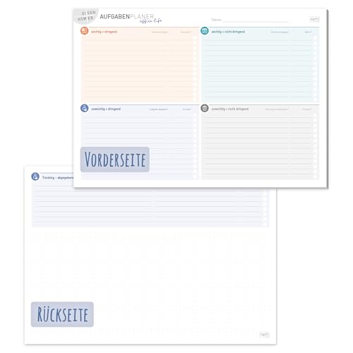 A4 To-do-Listen Block quer, 50 Blatt - Aufgabenblock nach Eisenhower-Prinzip - nachhaltig & klimaneutral