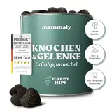 mammaly Grünlippmuschel Hundeleckerli Happy HIPS 325g – Gelenktabletten mit Probiotika für Hunde (unterstützt Arthrose-, Gelenk- & Knochenschutz) Kapseln MSM & Vitamie als leckere Snacks