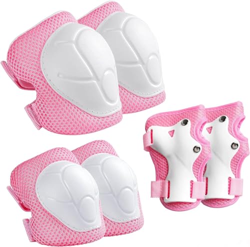 Knieschoner Kinder, 6 in 1 Schoner Inliner Kinder, Inliner Schoner Kinder, Geeignet für Rollschuhlaufen, Laufräder, Fahrräder und Skateboards