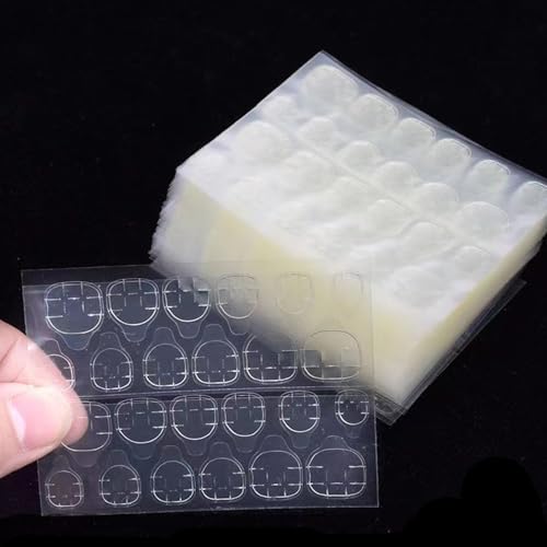 720 Stk Nagelkleber Pads, Blatt Nagel klebepads mit 24 Pads pro Blatt, Gel Kleber für Nagelstudiozubehör, Maniküre und DIY Nagelkunst