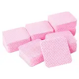 Qufiiry 300 Stück Fusselfreie Nageltücher, Nagellackentferner Pads, Fusselfrei Nagel Wattepads, Nagel Wischtücher für Cleaner Gelnägel Nagellackentferner Wattepads Nail Wipes Pads(Rosa)