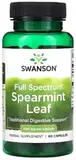 Swanson - Full Spectrum Spearmint Leaf 400 mg | Natürliche Unterstützung für Verdauung und Atemfrische - 60 Kapseln