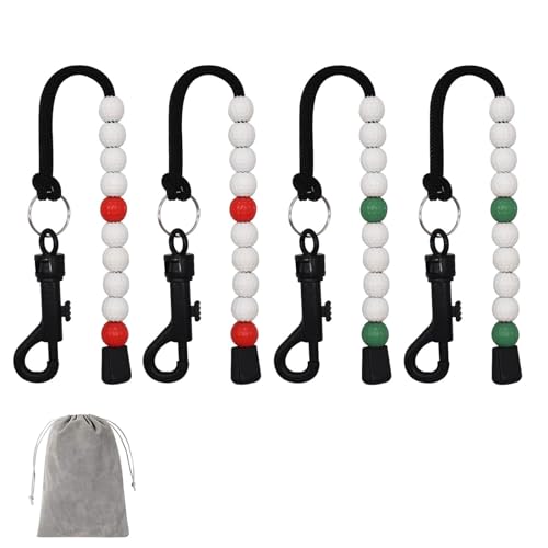 Golf Schlagzähler, Golf Zählkette, Golf Stroke Counter, Golf Score Counter, Golf Zähler Scorer, Golf Perlen Schlagzähler, Golf Score Stroke Perlen mit Clip, Geeignet für Männer Frauen Outdoor Golf