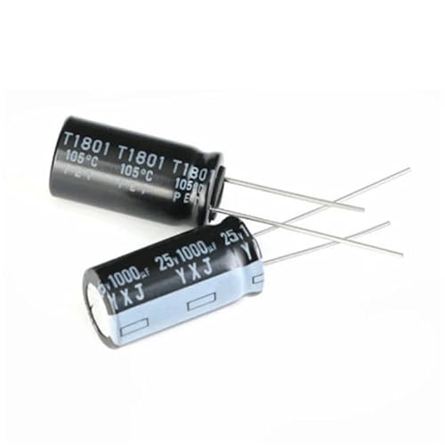 10Pcs 1000uF 25V 10x20mm Through Hole Aluminum electrolytic capacitor Capacitors