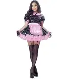 LIUPENGKUUUNWING Sissy Girl Kleid, abschließbar, französisches Dienstmädchen, Cosplay-Kostüm, maßgeschneidert, Kleid