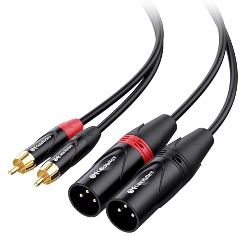 Cable Matters asymmetrischem Cinch auf XLR Kabel 1,8 m (2 RCA zu XLR-Stecker-Kabel, Dual-XLR-auf-RCA-Kabel, Chinch auf XLR Kabel) - 1,8 m