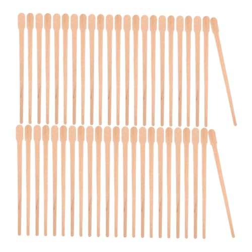 DRESSOOS Haarentfernungs-applikatoren Aus Holz 100 Stück Packung Glatt Ohne Grate Sicher Und Bequem Für Körper Nase Und Augenbrauen-waxing