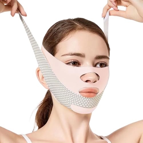 NJCXOLA Collagen night wrapping mask,Face Lifting Bandage, V Line Lifting Mask, Lifting belt, Reusable V Line Chin strap, Anti Wrinkle Bandage