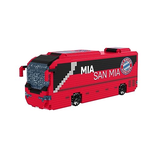 FOCO Offizielles Lizenzprodukt FC Bayern Munich BRXLZ-Steine 3D-Fußball-Reisebus BAU-Set