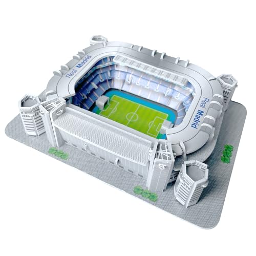 Habarri Mini Santiago Bernabeu Stadium Puzzle 3D - 3D Puzzle-Stadion - Kleines 3D Fußballstadion für Kinder und Erwachsene - Mini Fußballstadion Modell - Modellbau - 41 Elemente