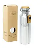 Kantine 51° Nord Edelstahl Trinkflasche 750ml, Wasserflasche, Auslaufsicher, Thermo Isolierflasche, Spülmaschinenfest, Geeignet für Kinder