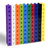 Newpop 100 Stück Steckwürfel Grundschule, Zahlenblocks, Rechenwürfel, Rechenhilfe Stecksteine Kinder, Mathe Würfel, Math Linking Cubes für Mädchen und Jungen ab 3 Jahren