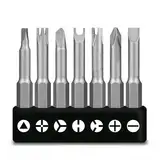 7 Stück 50 mm U-Förmigen Schraubendreher Bits, U Schraubendreher Bits, Schraubendreher U Tpy, Y-Typ-Dreieck-Innenkreuz für die Reparatur von Haushaltsgeräten