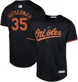 Outerstuff Adley Rutschman Baltimore Orioles MLB Kinder 4-7 Schwarz Alternate Player Trikot, Adley Rutschman Baltimore Orioles Schwarz, 7