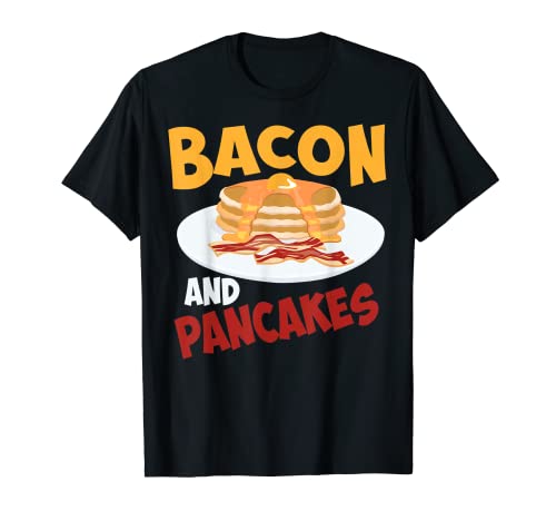 Bacon Pancakes Süßes Morgenessen Liebhaber Lustiges Frühstücksgeschenk T-Shirt