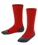 FALKE Unisex Kinder Socken Active Warm K SO Wolle Funktionsmaterial dick atmungsaktiv 1 Paar, Rot (Fire 8150), 31-34