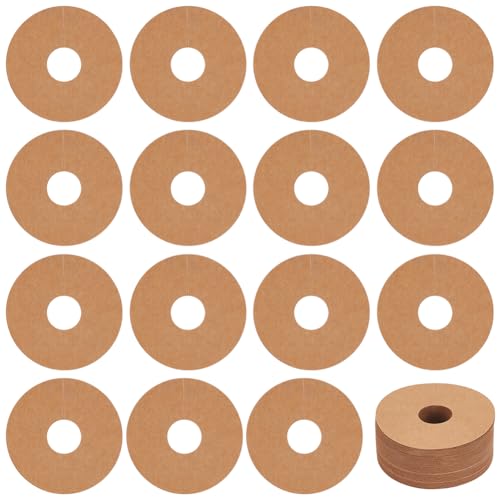 FINGERINSPIRE 150 Stück Getränke Namensschilder Für Weingläser Papier Weinglas Marker Leerer Weinglas Anhänger 70 mm Rund Peruanisch Bräunlich Cocktail Champagner Tag Identifikationsmarkierung