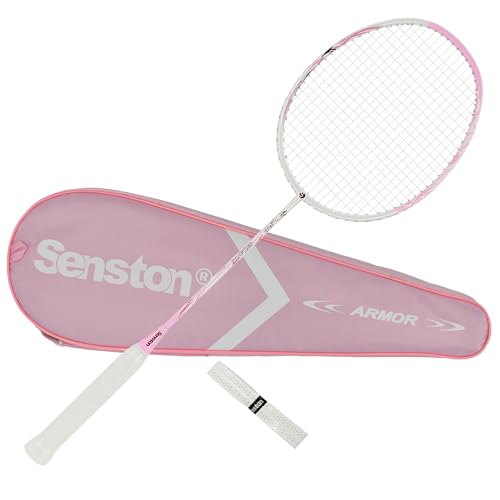 Senston Carbon-Fiber Badmintonschläger Profi 5U Ultraleicht Badminton Schläger Mit Tasche