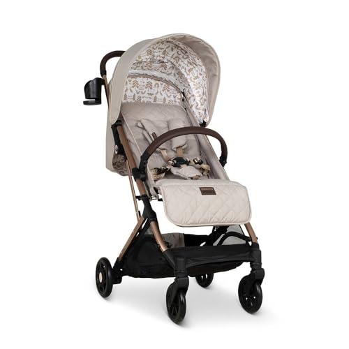 COSATTO Woosh 4 - Leichter Kinderwagen ab Geburt bis 25kg.Einfaches Zusammenklappen mit 1 Hand,kompakt, Teleskopgriff,extra großer Einkaufskorb,Becherhalter, Stoßstange & Regenschutz (Whisper)