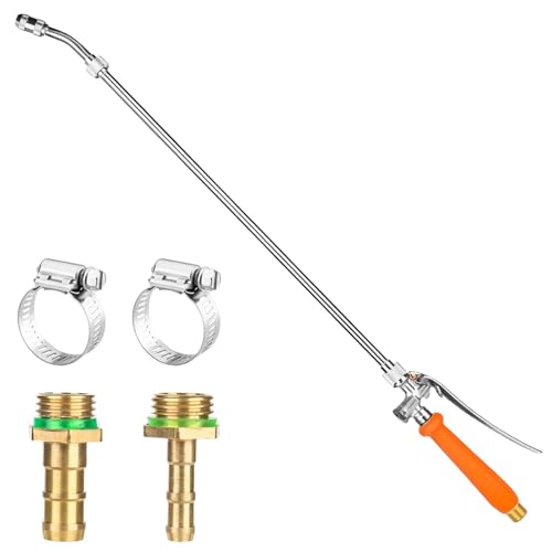 Sprühstab, Sprühlanze mit Düse, Verstellbarer Ersatz-Universal-Sprühstab, 3/8 Zoll & 1/4 Zoll Messing Barb Universal Sprühstab Ersatz, Hochdruckreiniger Sprühlanze Sprühstab für Gärten, Obstgärten