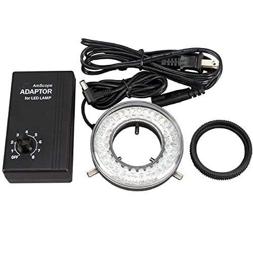 AmScope - 64 LED Stereo Mikroskop Ring Light and Adapter - LED-64-ZK