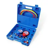 CCLIFE Auto AC Kältemittelaufladung Manometer für Klimaanlagenprüfung, Kfz Diagnosegerät für R12, R134a, R22