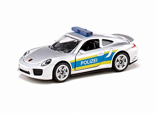 siku 1528, Porsche 911 Autobahnpolizei, Metall/Kunststoff, Silber, Öffenbare Türen