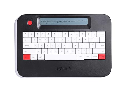 Freewrite Alpha | Tragbare digitale Schreibmaschine mit LCD-Display, langer Akkulaufzeit und Wi-Fi-Backup für Schreiber, ablenkungsfreies Textverarbeitungsgerät, elektronische Schreibmaschine mit