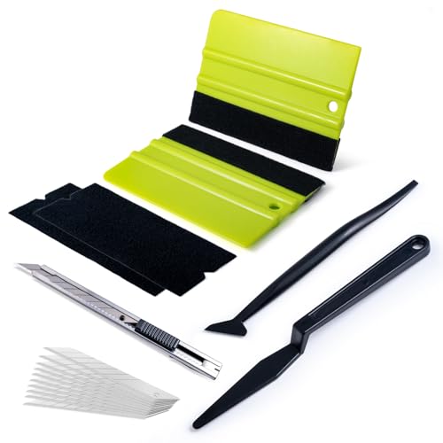 FOSHIO Rakel Set Auto Vinyl Werkzeug Kit Auto Folierung Set Autofolie für Tönungsfolie Auto Wrap, für Car Wrapping Folie, Fensterfolien,Tapeten