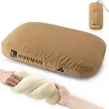 HIKEMAN Camping Kopfkissen Komprimierbar Reisekissen - Ultraleicht Nackenkissen aus Memory-Foam,Strandkissen Kopfkissen für Reise,Wandern,Outdoor (Braun)