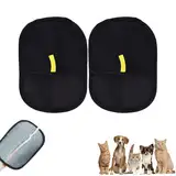 Fellmagnet Handschuh, Fellmagnet,Wiederverwendbarer Doppelseitiger Haustierhaarentferner Handschuh,Antistatischer Fellpflege Handschuh Für Katzen und Hunde, Für Kleidung, Möbel und Sofa (2 Stück)