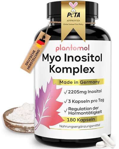 180 Myo-Inositol Kapseln - Hormon Balance Frauen mit Myo Inositol D Chiro Inositol Folsäure Vitamin B6 sowie Chrom für die Blutzucker-Regulation - 2 Monatsvorrat