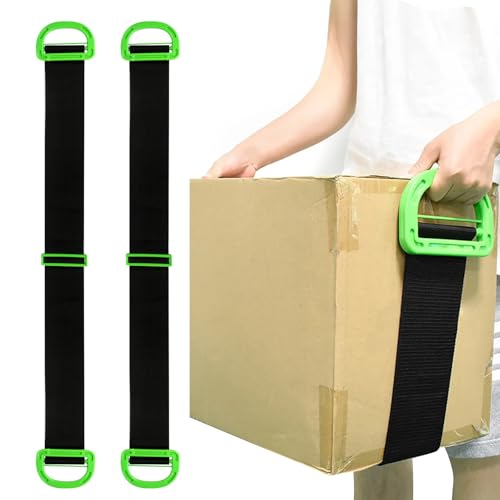 DELAESI Transportgurt 2 Pack Tragegurte Umzug Verstellbare Hebegurte Lasten 440lbs Transportgurt Schwerlast Tragegurt für Möbel Boxen Klavier Bücherregalen