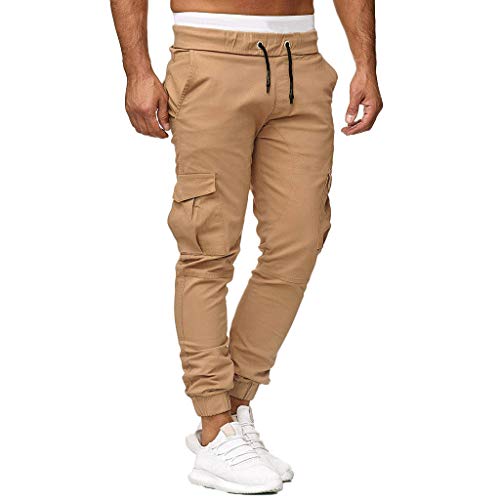 Generisch Herren Cargohose aus Baumwolle mit 6 Taschen | Cargo Chino Hose Männer Cargojeans Herren GrüNe Baggy Hose Herren Cargo Jaegerhose