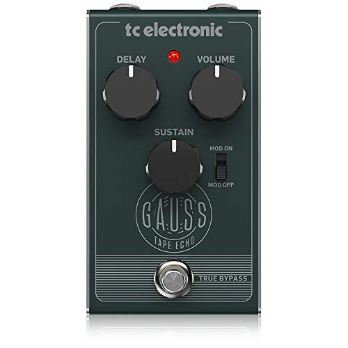 TC Electronic GAUSS TAPE ECHO Supergesättigtes Tape Echo-Pedal mit Mod-Schalter, Verzögerungs-, Sustain- und Lautstärkeregler