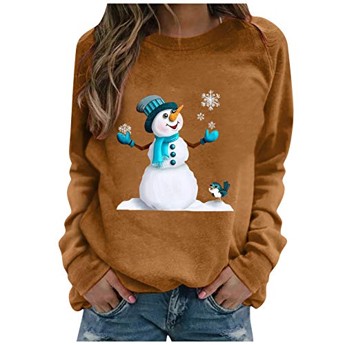 DondPO Weihnachts Kleidung, Festliche Sexy Knit Basic Tops Sweatshirt Warm Oversize Lustig Winter Pullover Tunika Strick Weihnachts Bekleidung Cozy Weihnachtspullover Weihnachtsoutfit