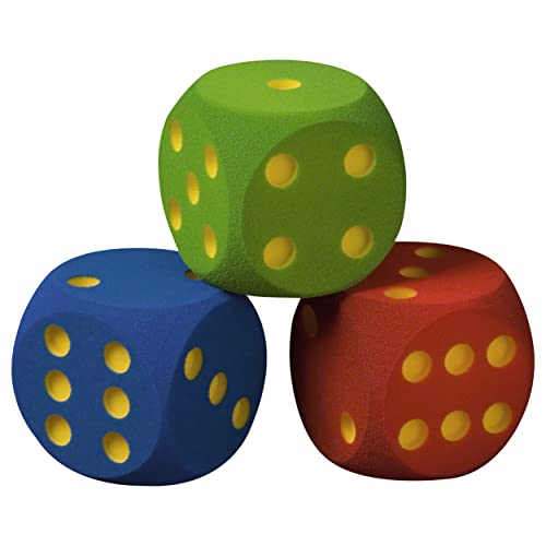 Sport-Tec Volley Schaumstoffwürfel-Set, 3-TLG. unbeschichtet, 16x16x16 cm, blau, grün, rot